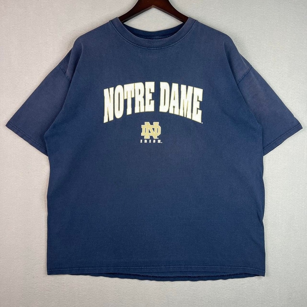 University of Notre Dame Fighting Irish Faded Blue Adidas Collegiate Tee Shirt
